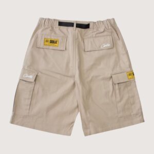 Corteiz Alcatraz Cargo Shorts Beige