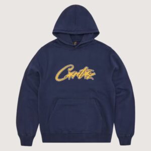 Corteiz Satin Applique Allstarz Hoodie Navy