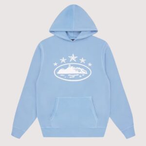 Corteiz 5 Starz Alcatraz Hoodie Baby Blue