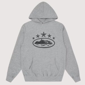 Corteiz 5 Starz Alcatraz Hoodie Grey