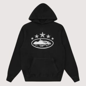 Corteiz 5 Starz Alcatraz Hoodie Black