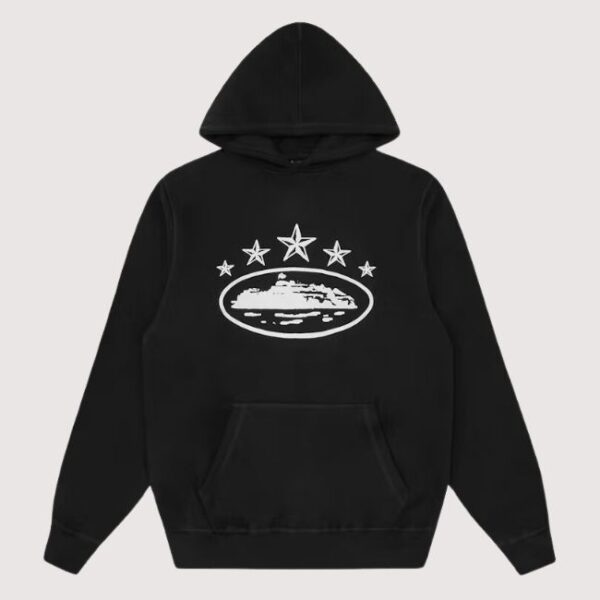 Corteiz 5 Starz Alcatraz Hoodie Black