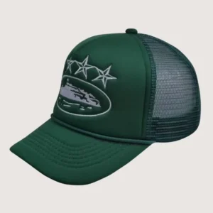 Corteiz 4Starz Alcatraz Trucker Hat Green