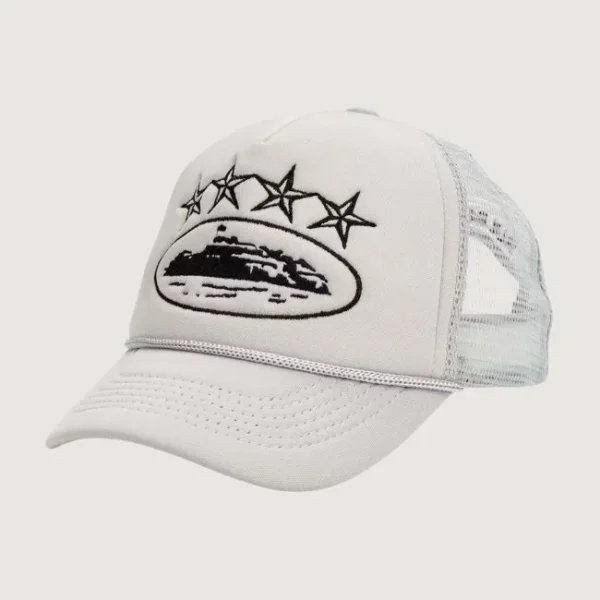 Corteiz 4Starz Alcatraz Trucker Hat Grey