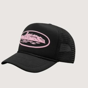 Corteiz Alcatraz Premium Trucker Hat Black/Pink