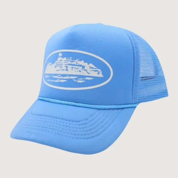 Corteiz Alcatraz Trucker Hat Baby Blue